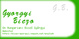 gyorgyi biczo business card