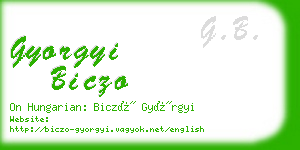 gyorgyi biczo business card